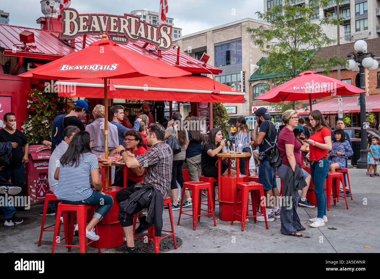 Streets and Comerce at the Byward market in Ottawa, Canada. Stock Photo