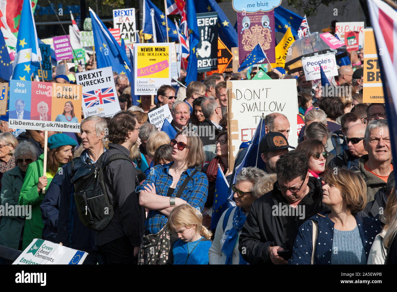 People's Vote March - 19.10.19 Stock Photo