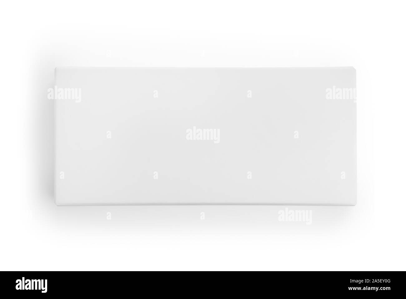 White box top view. Isolated on white, clipping path included Stock Photo