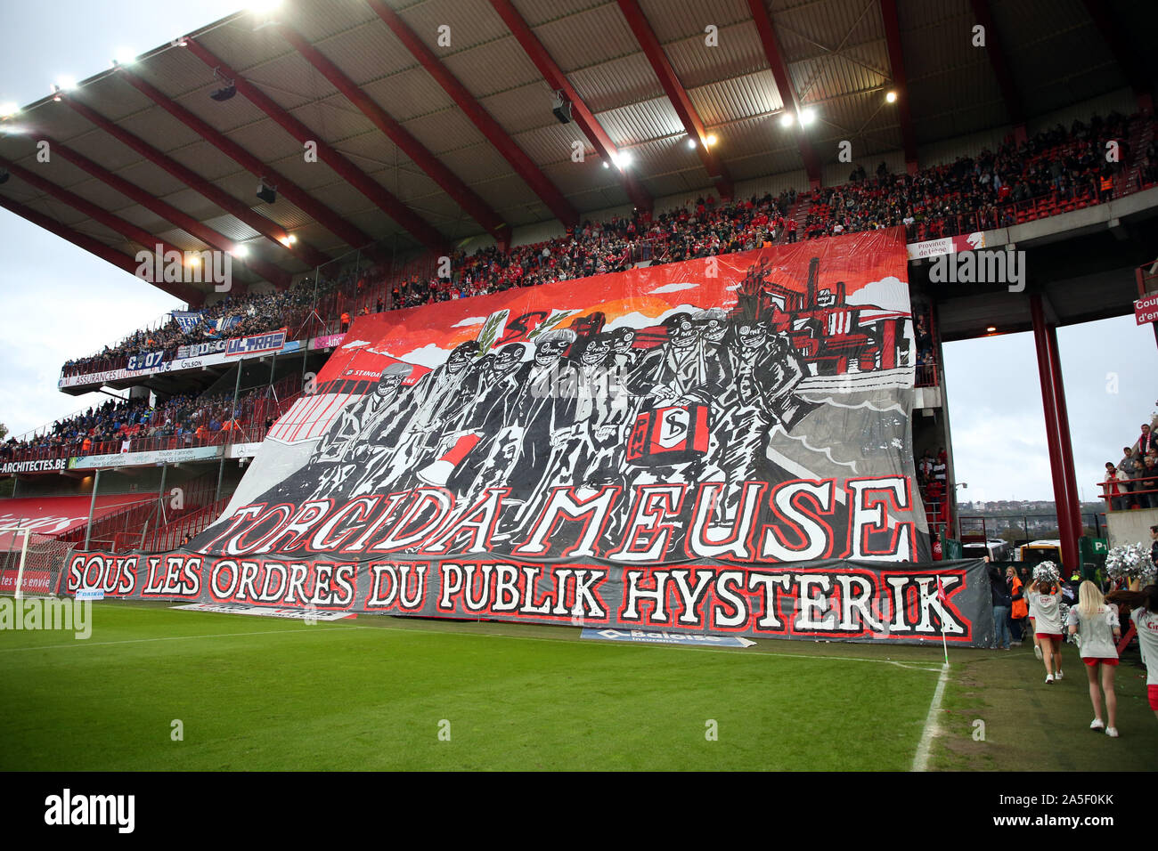LIEGE, BELGIUM OCTOBER 19 Illustration picture shows a tifo during