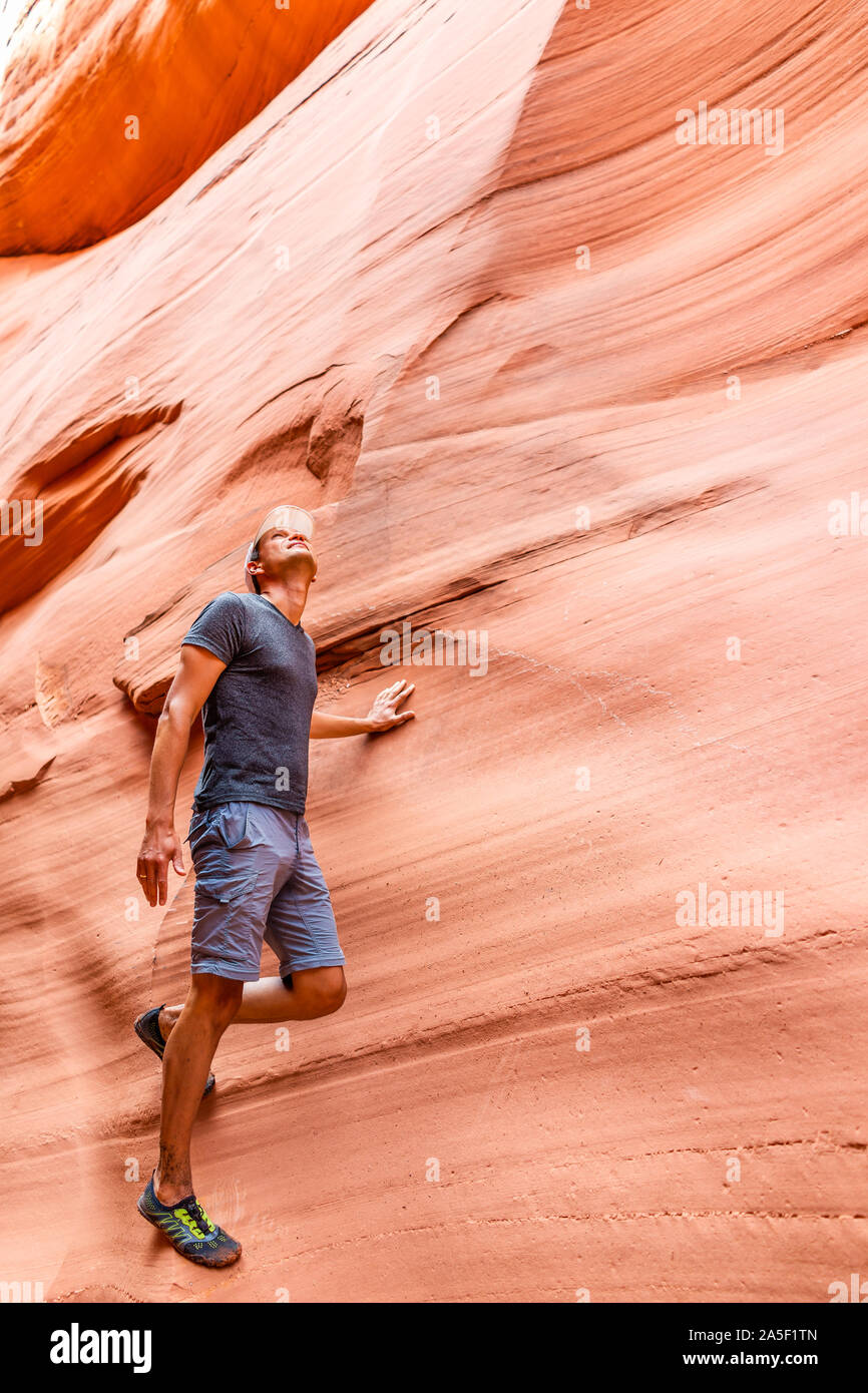 Hand touching stone hi-res stock photography and images - Alamy