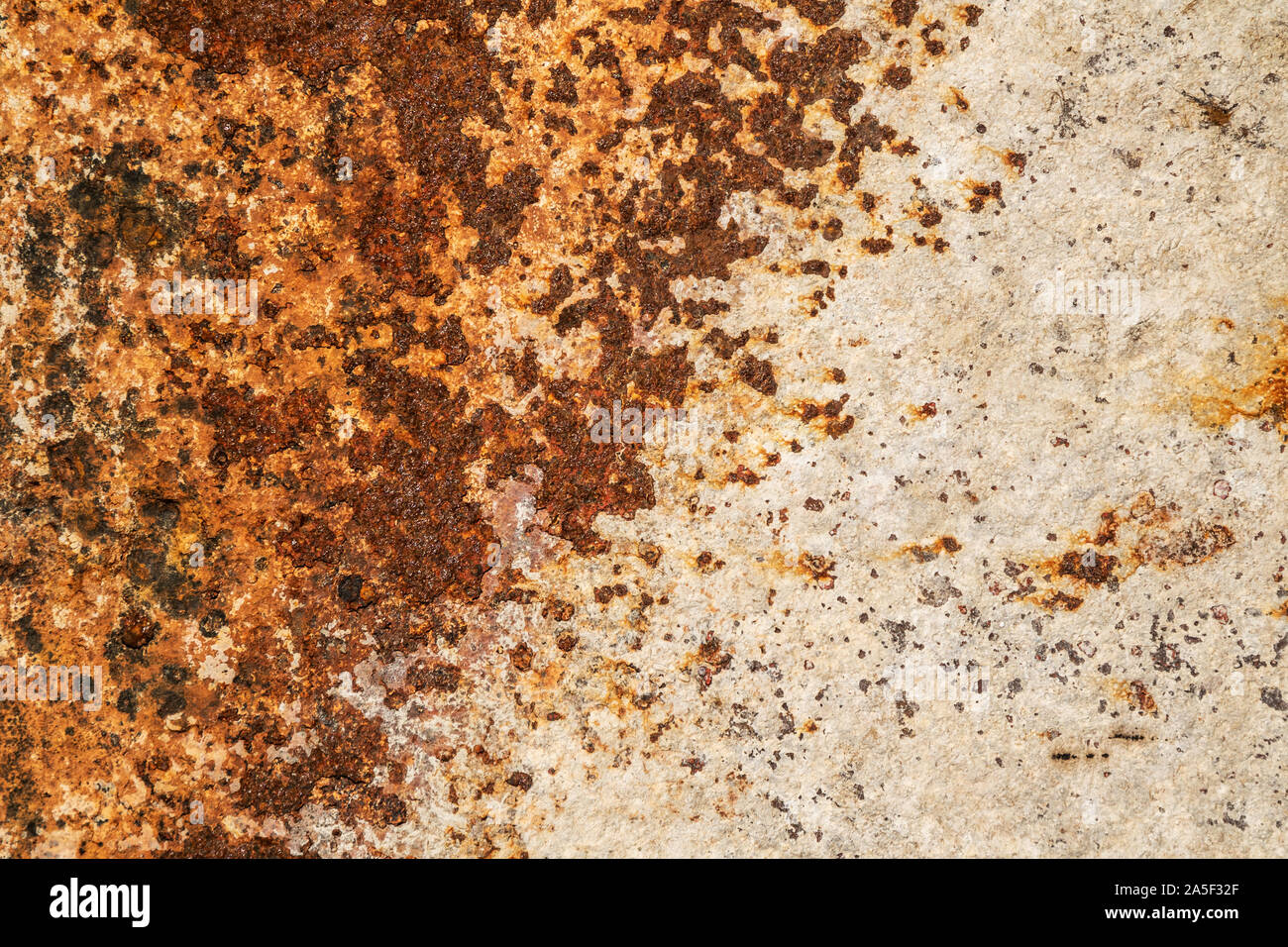 Old rusty aged white grunge metal surface high quality texture background Stock Photo
