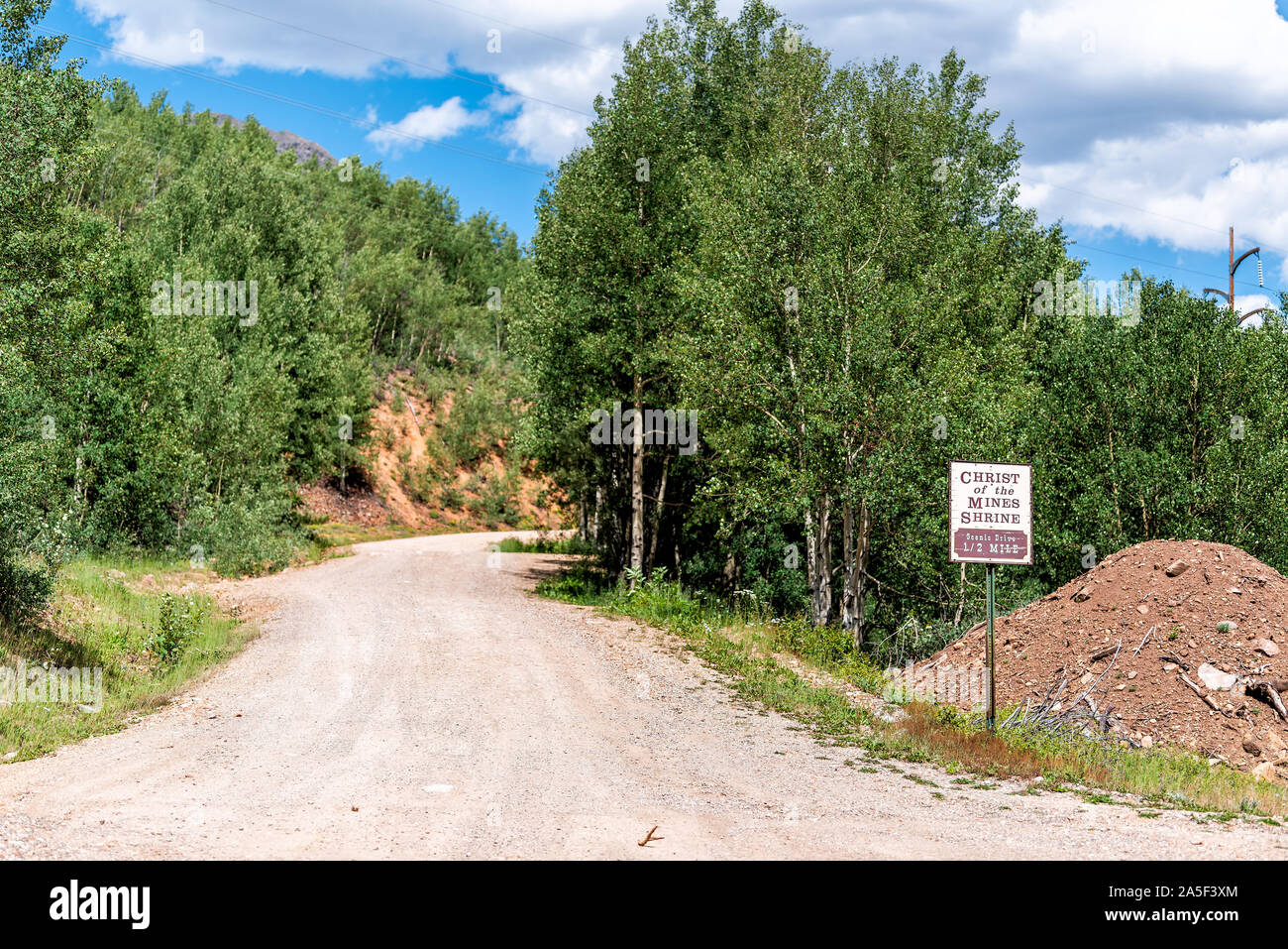 Silverton, USA August 14, 2019 Scenic road in Colorado summer near