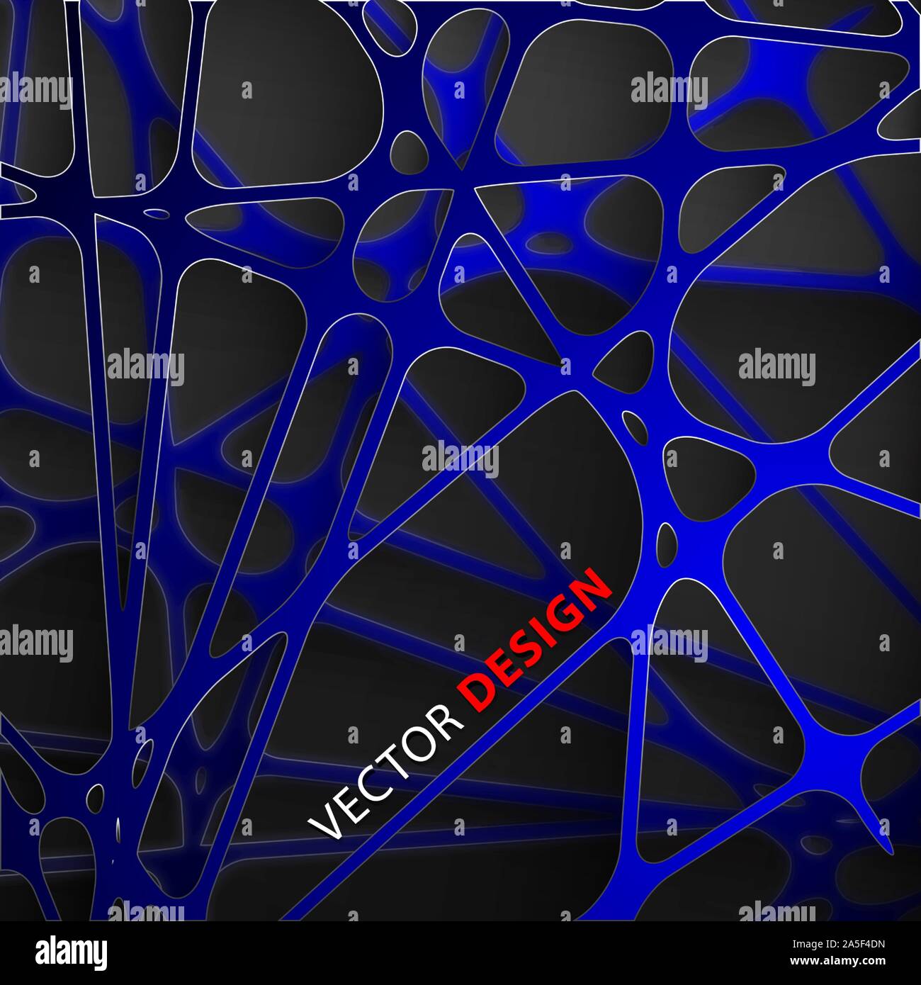 Abstract dark blue background lines overlapping 3D Graphic Paper Stock Vector