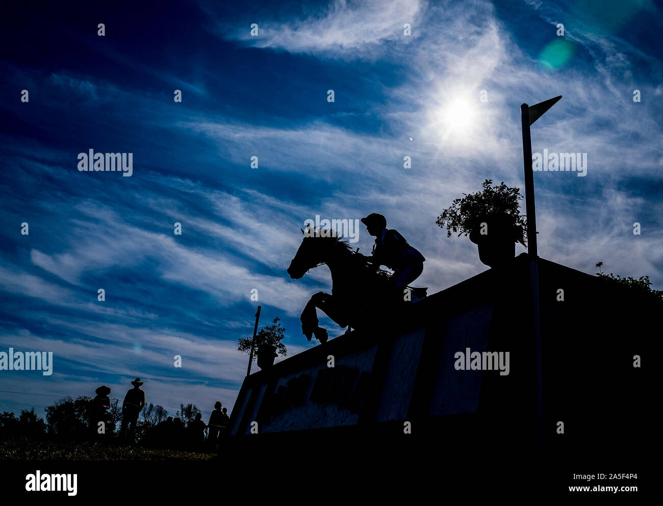 October 19, 2019, Fair Hill, MD, USA: October 20, 2019 : Fans and tailgaters enjoy the scenery and horses during the Cross Country Test at the Fair Hill International 3-Day Event at the Fair Hill Natural Resources Area in Fair Hill, Maryland. This is the final year of a 31-year run of the event at this location. In 2020, the event moves to a new facility in the Fair Hill area and will eventually be upgraded to one of two CCI 5* events in the United States. Scott Serio/Eclipse Sportswire/CSM Stock Photo