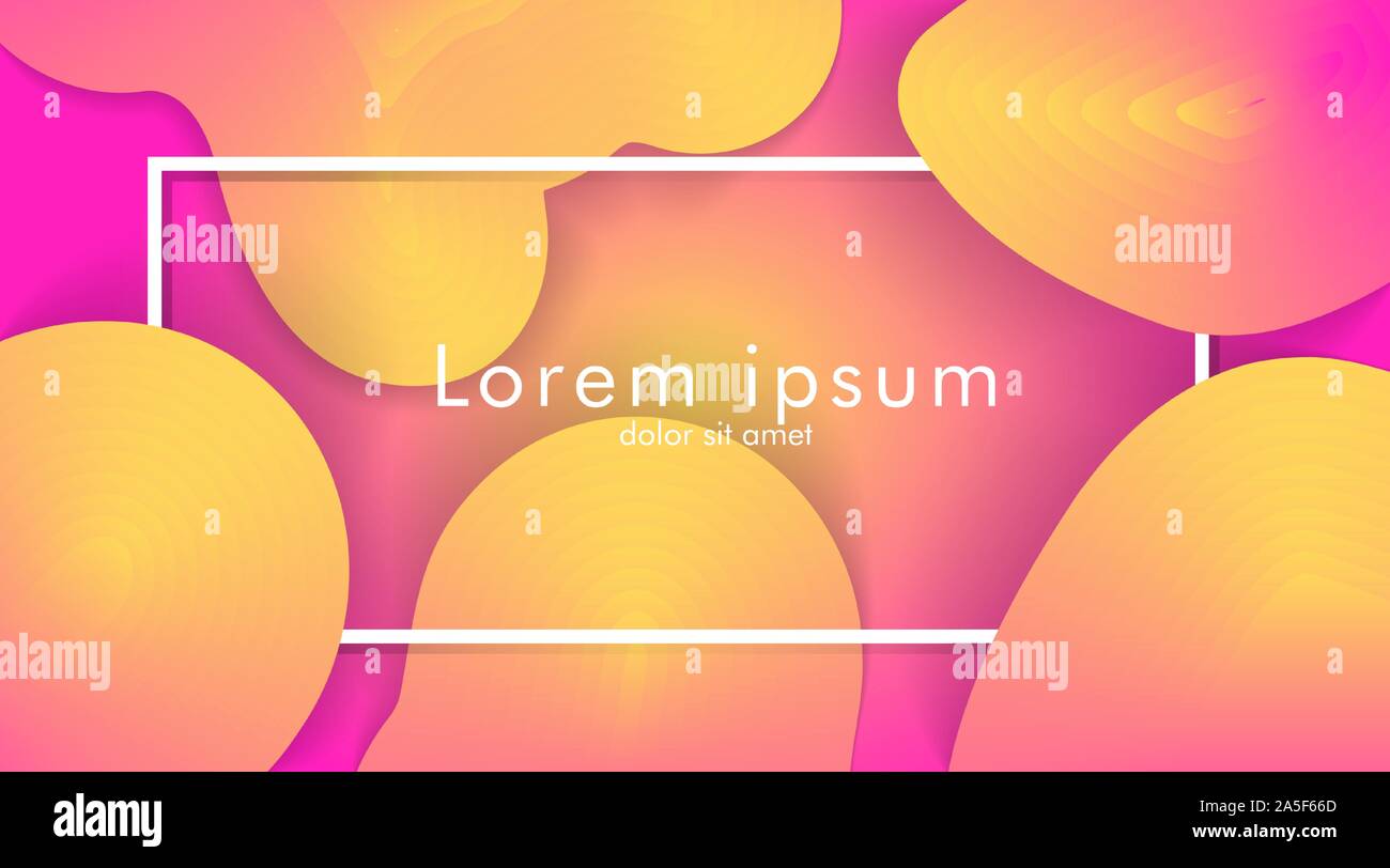Colorful abstract geometric background.Trend gradient. Fluid shapes composition. Eps10 vector Stock Vector