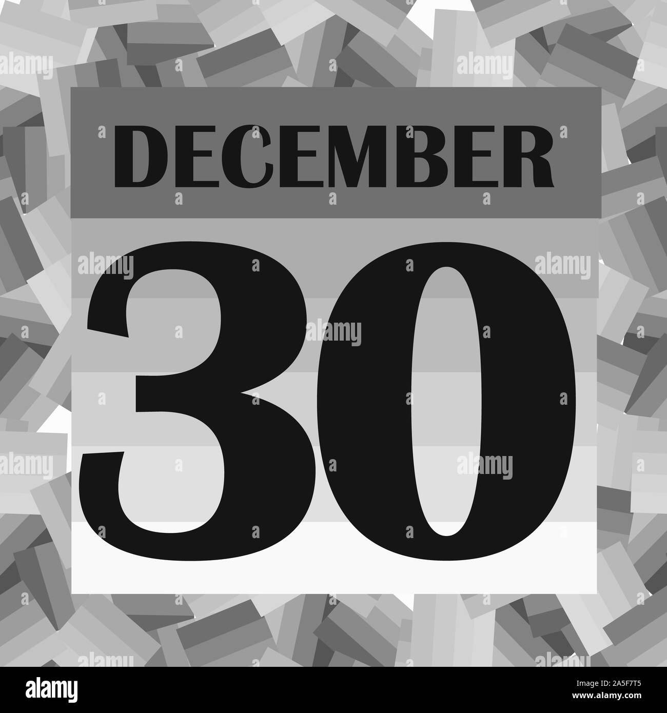 December 30 icon. For planning important day. Banner for holidays and