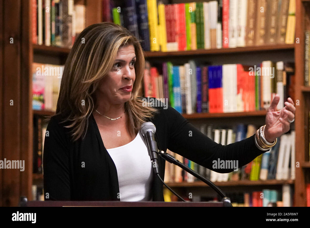 Hoda Kotb sign copies of her book 'I Really Needed This Today' at the Book Revue on October 15, 2019 in Huntington New York. Stock Photo