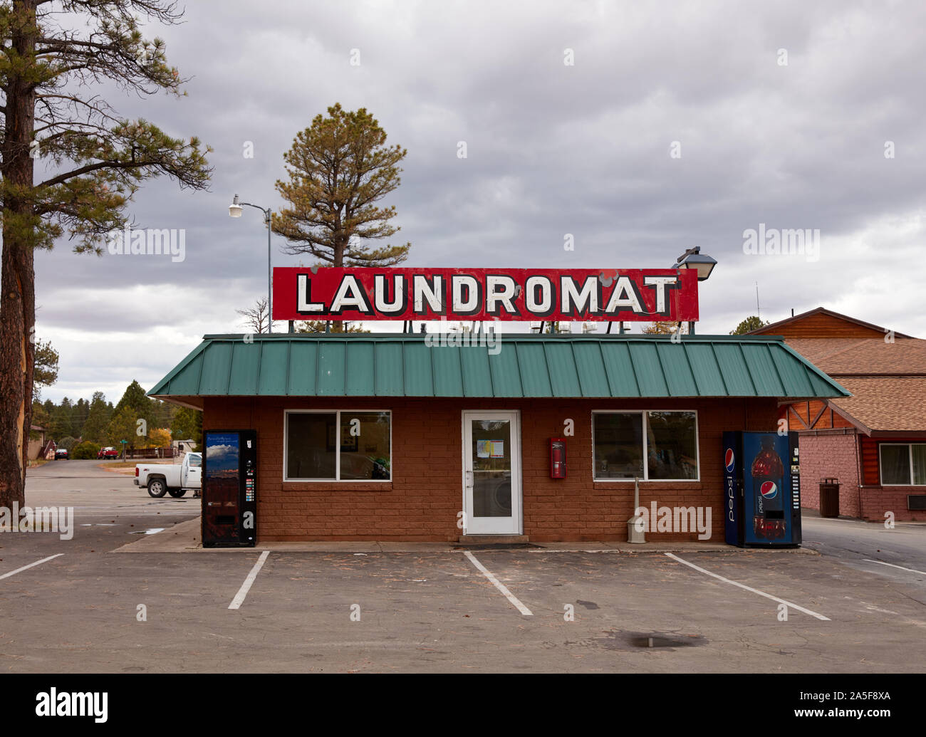 Laundromat in Bryce, Utah Stock Photo