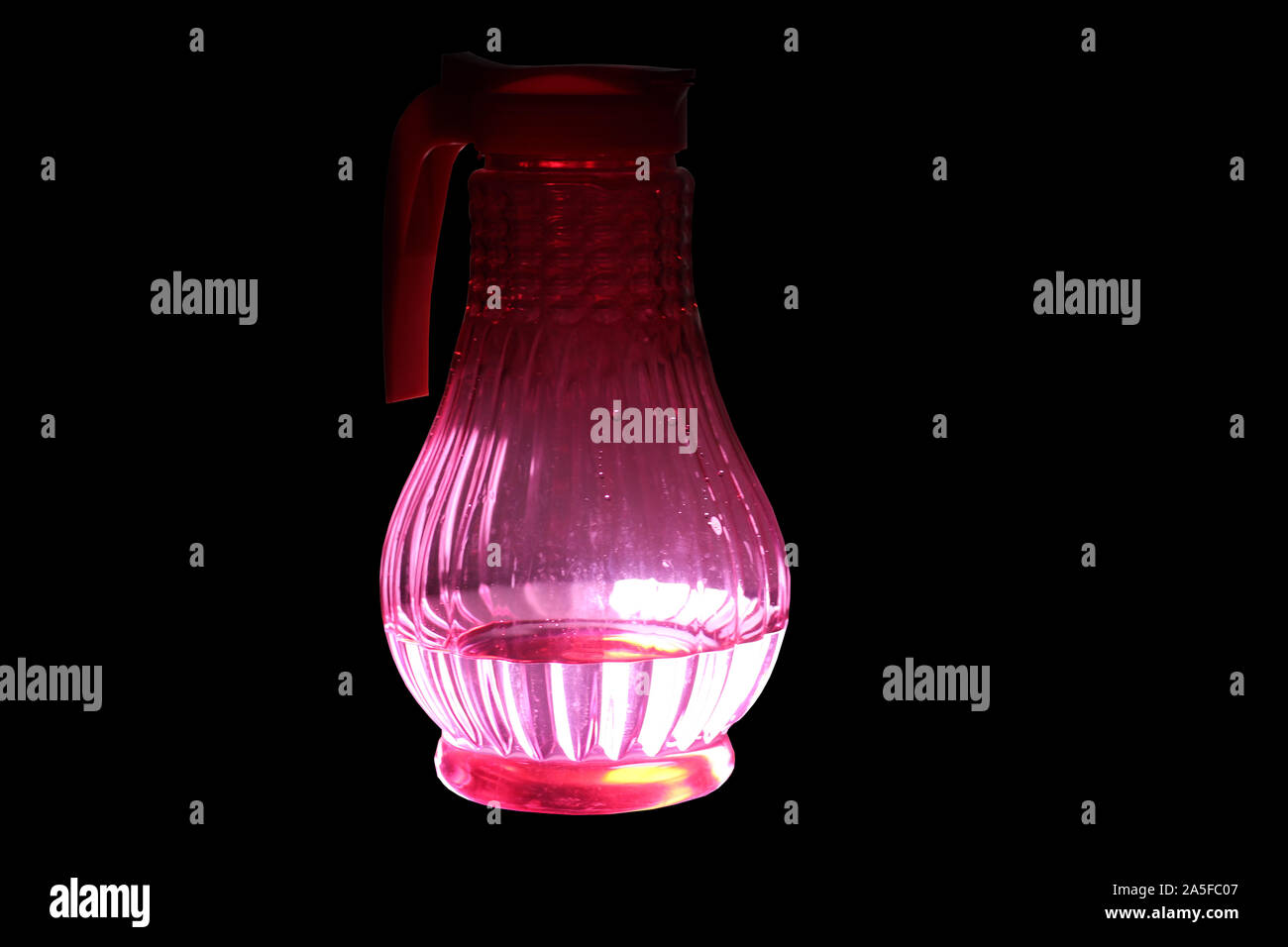 A lightening bottle in red Stock Photo