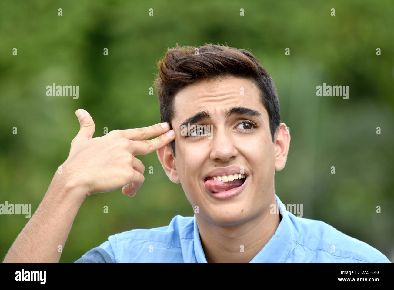 Crazy Teenager Boy Stock Photo Alamy