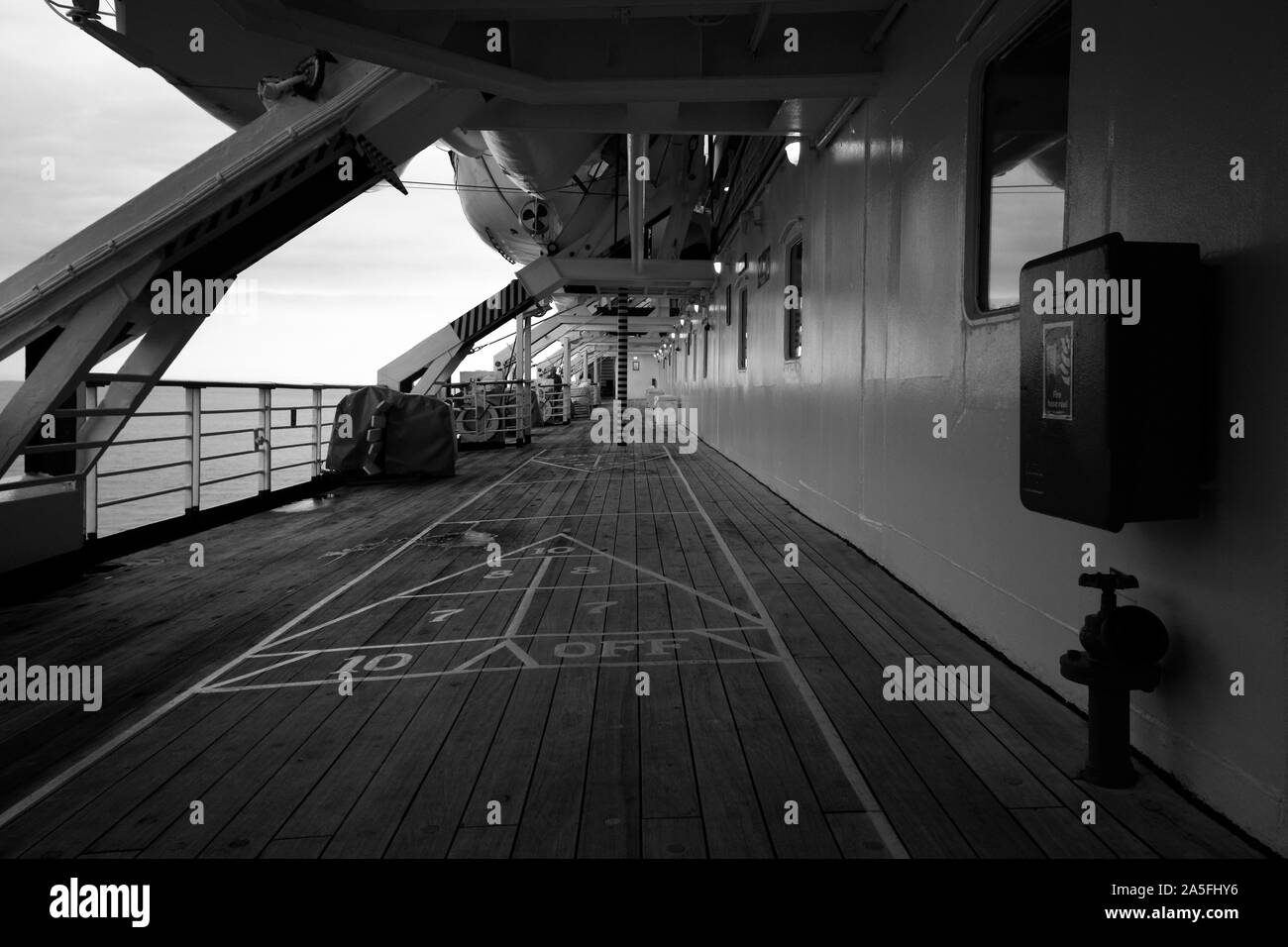 Cruise ship deck, Norway, Scaninavia, Europe Stock Photo