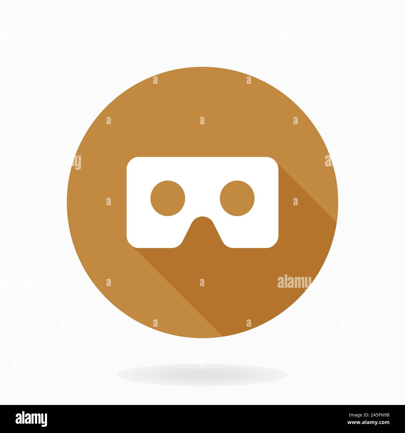 Fine Vector Flat Icon With VR Logo Stock Vector