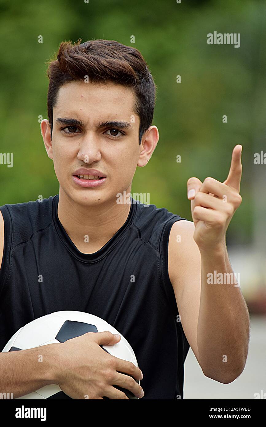 Soccer Player Pointing Stock Photo Alamy