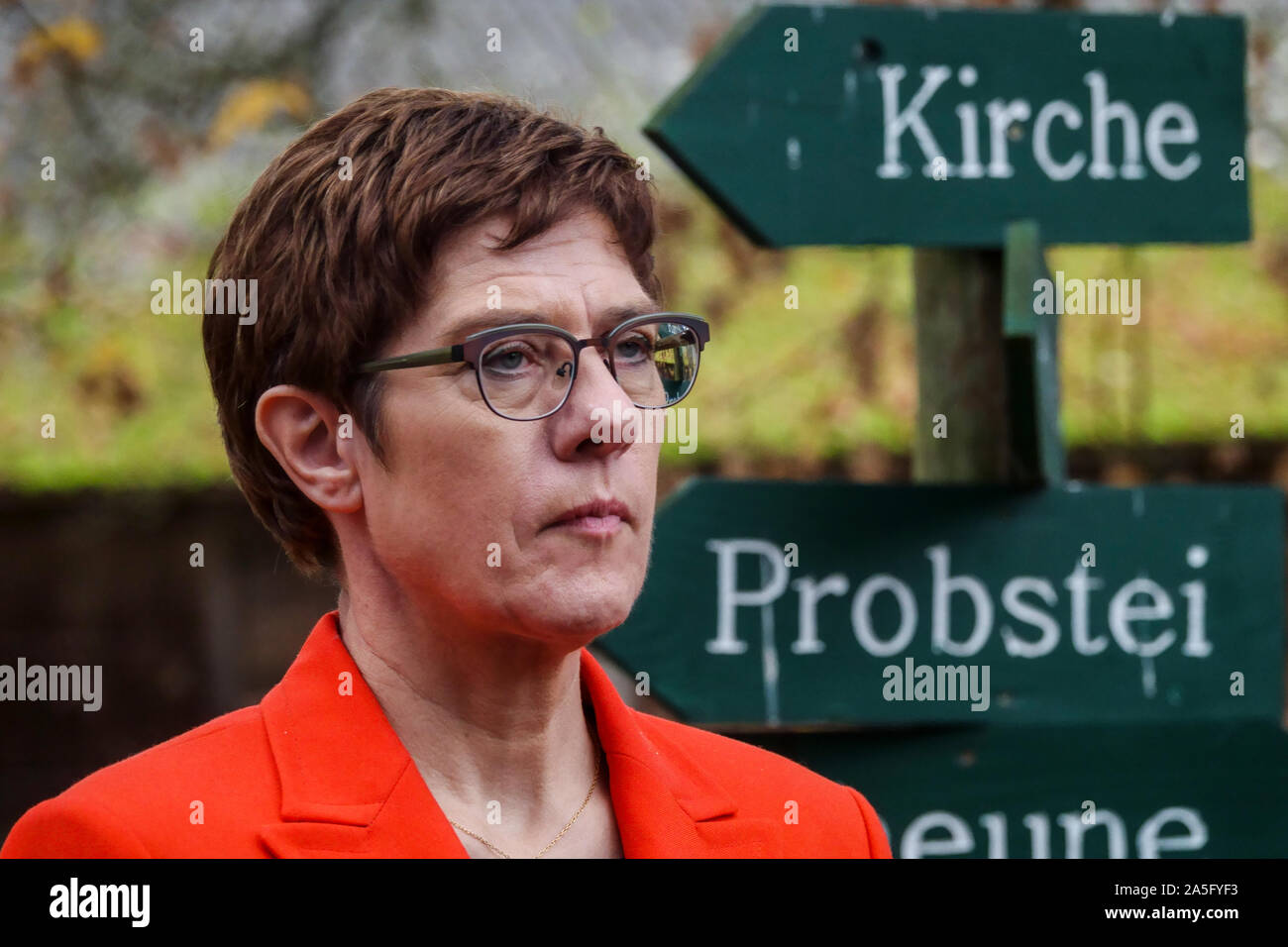 German Christian Democratic Union (CDU) party chairwoman and Defense Minister Annegret Kramp-Karrenbauer during a CDU Thuringia election Stock Photo