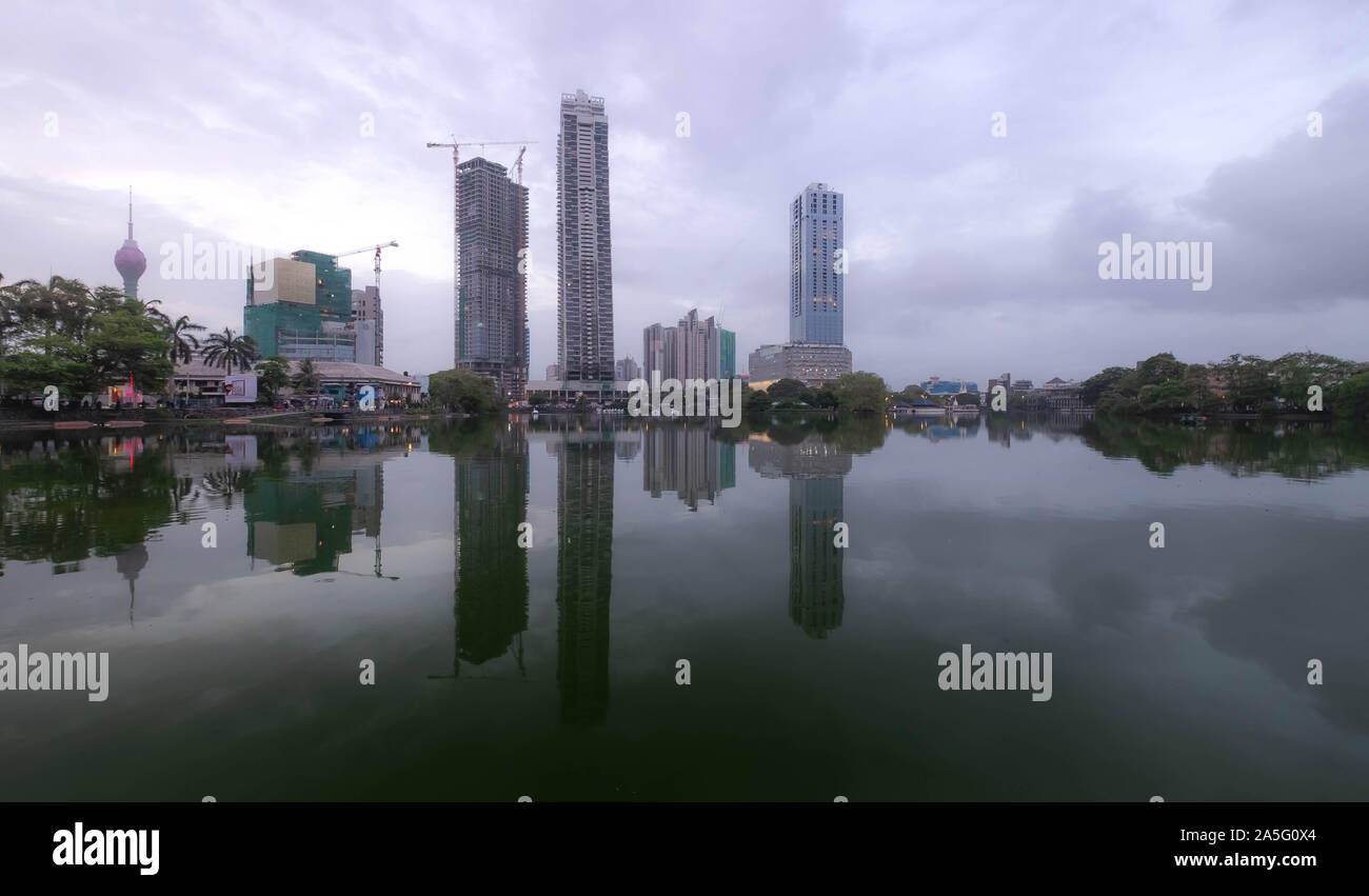 COLOMBO, SRI LANKA - AUGUST 11, 2019: At The Beira lake in Colombo, Sri ...