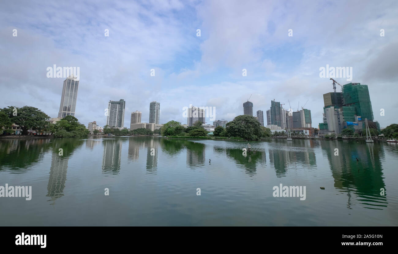 COLOMBO, SRI LANKA - AUGUST 11, 2019: At The Beira lake in Colombo, Sri ...