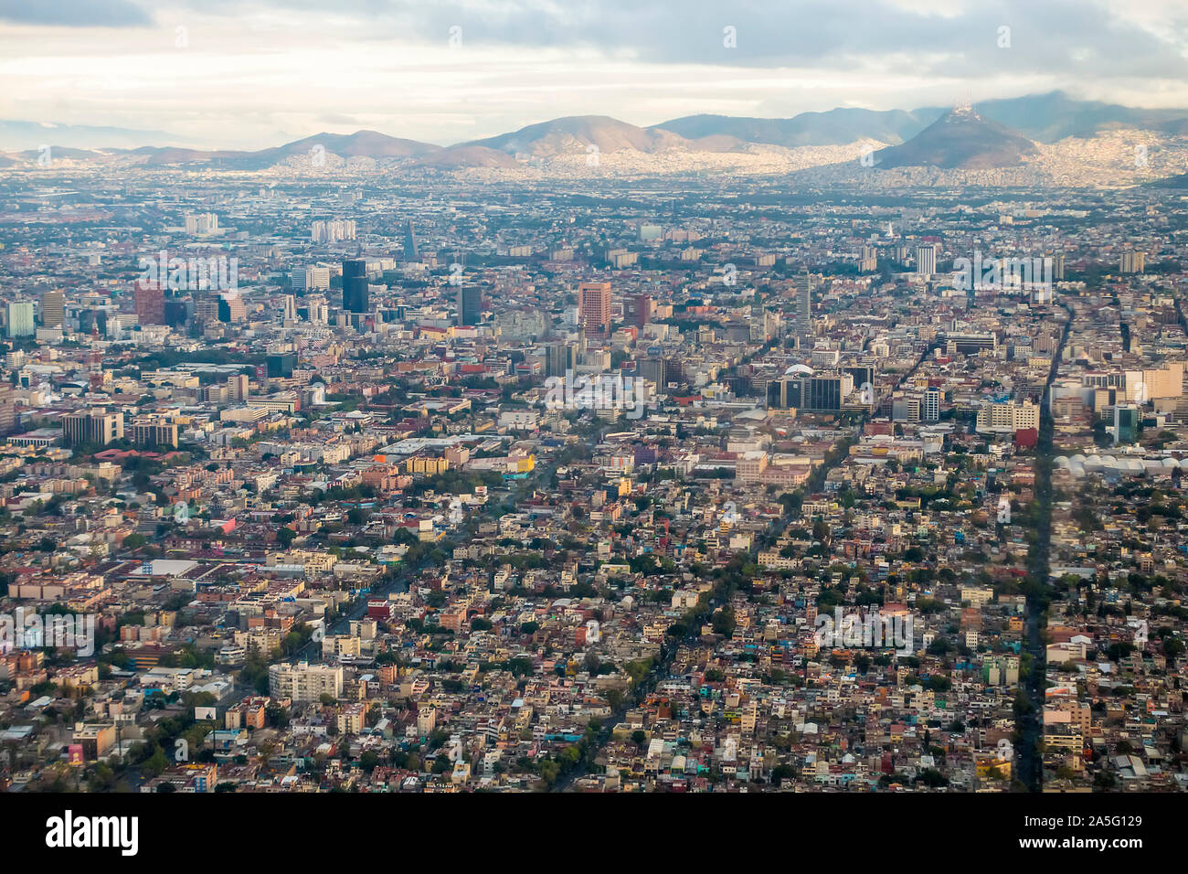 Mexico City, Mexico aerial Stock Photo