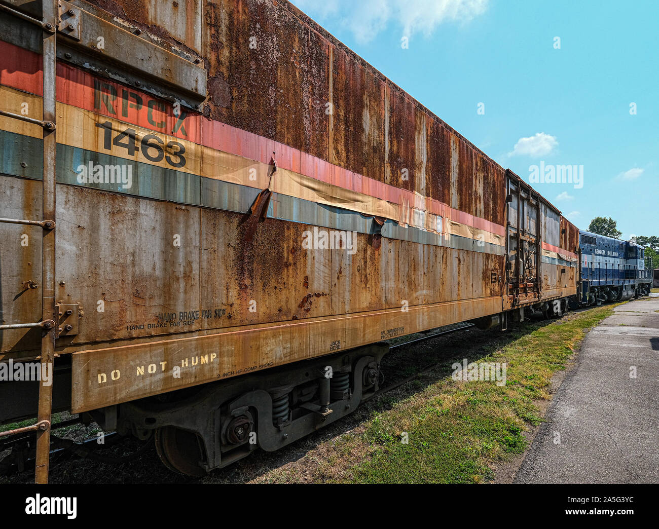 Old Rusty Amtrak Car Stock Photo Alamy
