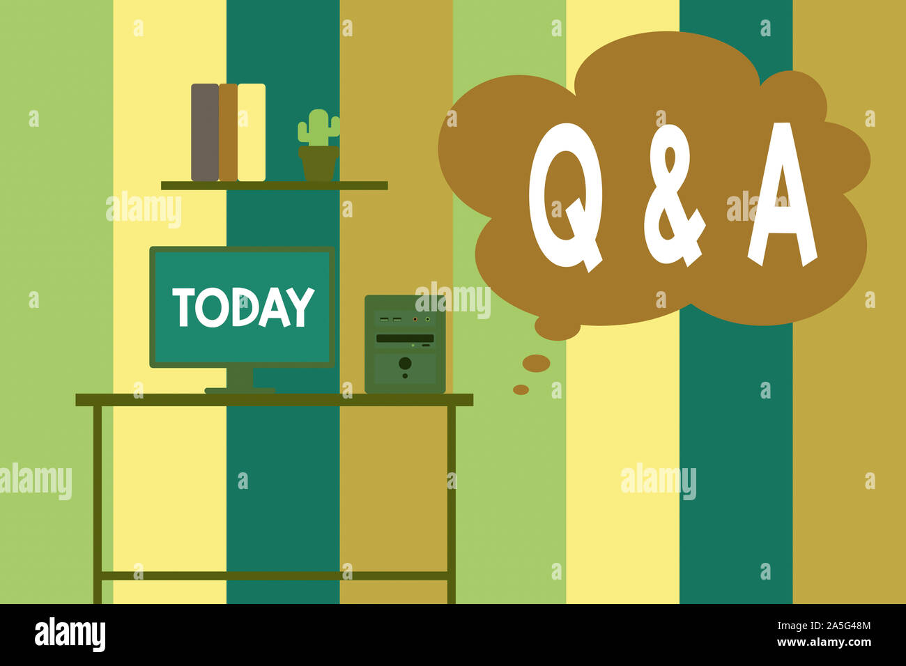 Text sign showing Q And A. Business photo showcasing defined as ...