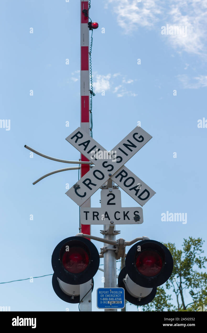Rail road crossing Stock Photo