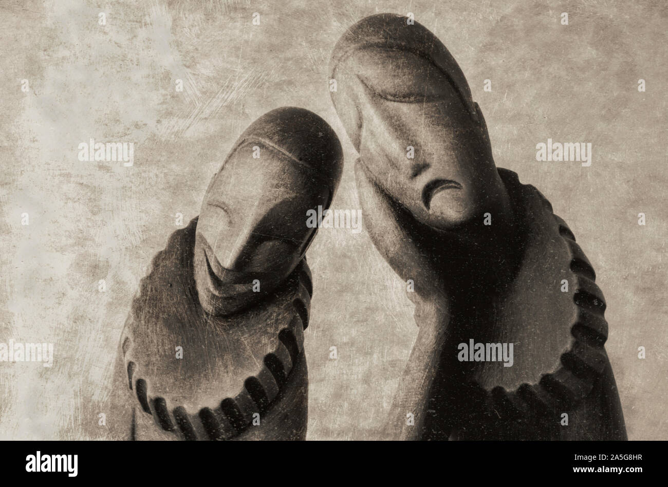 comedy and tragedy statues Stock Photo