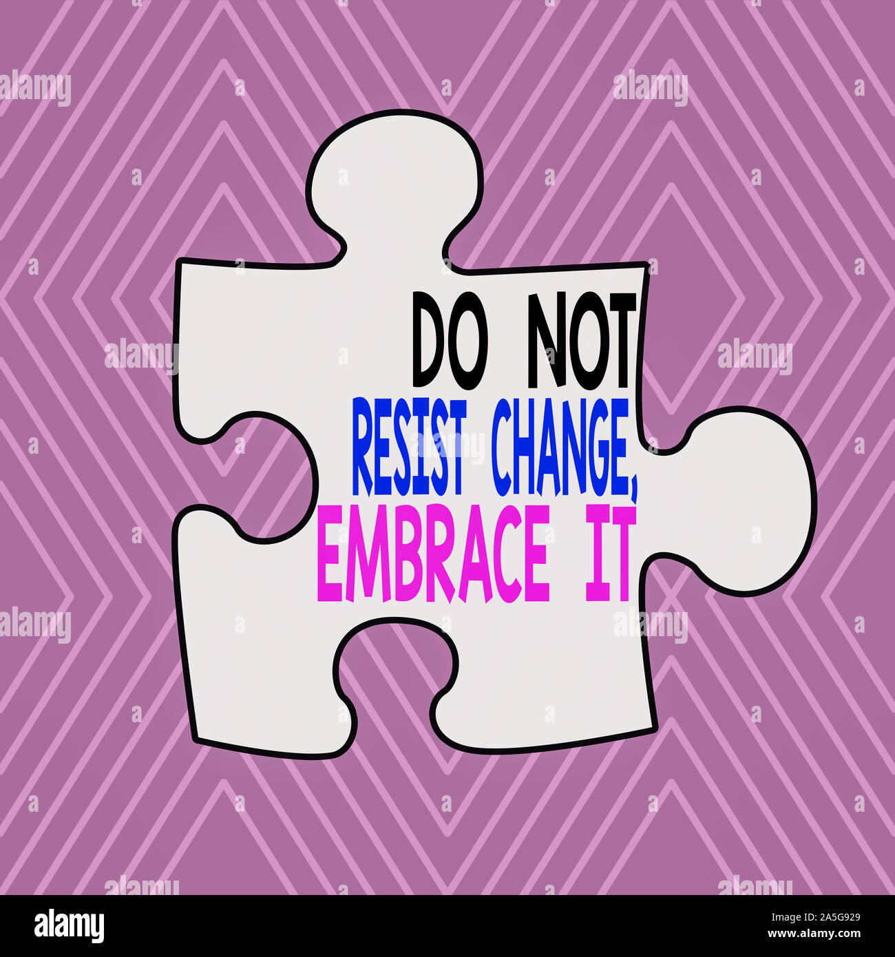 Text sign showing Do Not Resist Change Embrace It. Business photo showcasing Be open to changes try new things Positive Infinite Geometric Concentric Stock Photo