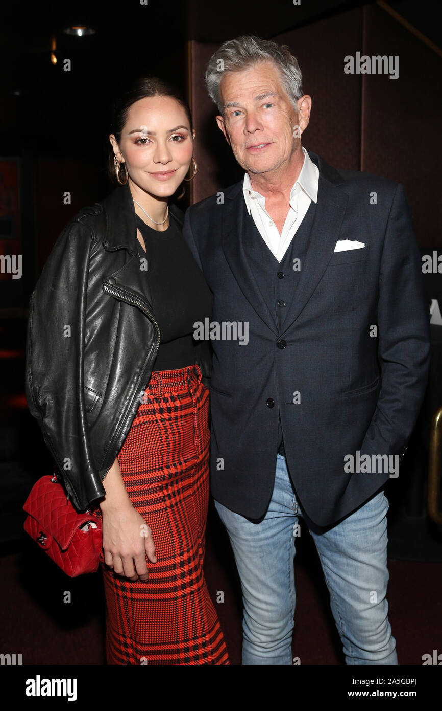Los Angeles, Ca. 20th Oct, 2019. Katharine McPhee and David Foster at