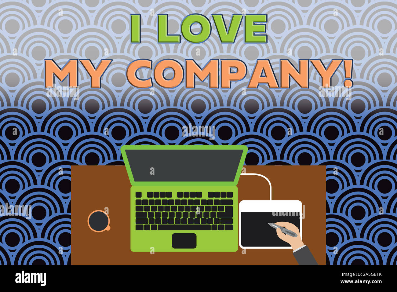 Conceptual Hand Writing Showing I Love My Company Concept Meaning