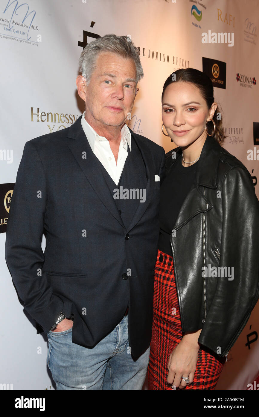 Los Angeles, Ca. 20th Oct, 2019. Katharine McPhee and David Foster at