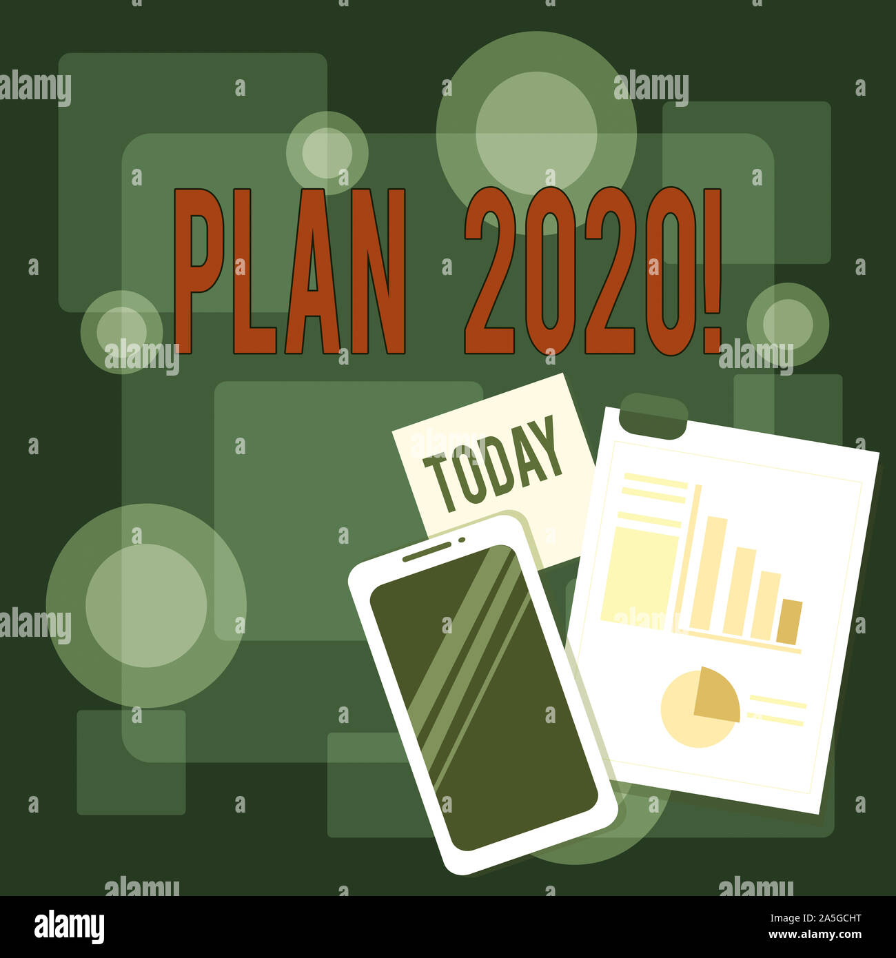 Writing note showing Plan 2020. Business concept for detailed proposal ...