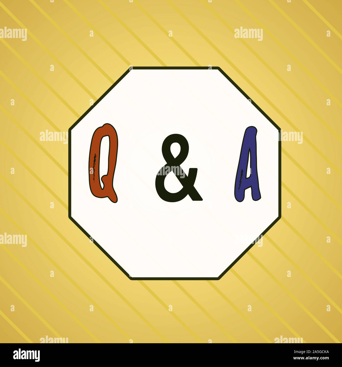 Writing note showing Q And A. Business concept for a period of time or ...