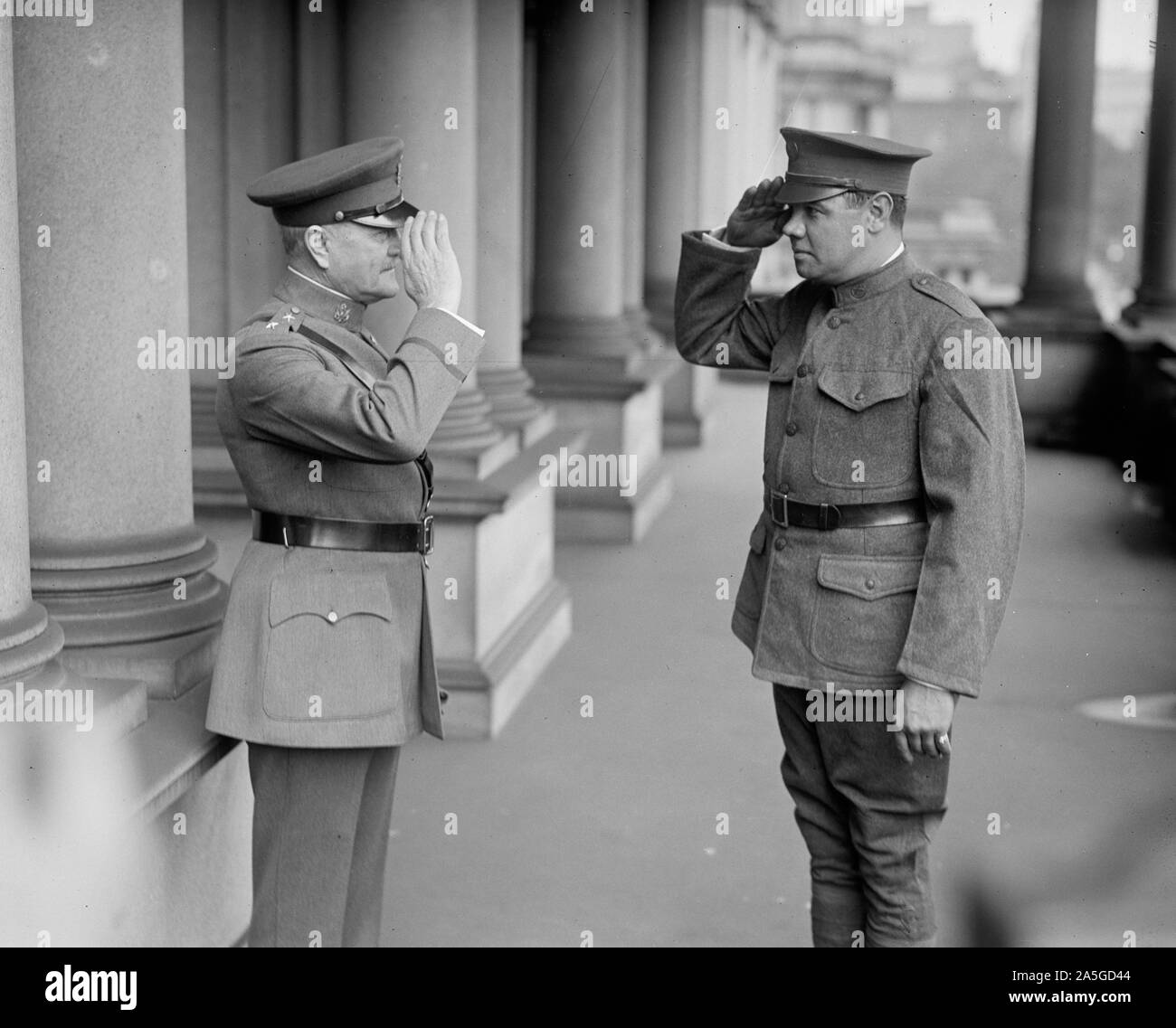 General Black Jack Pershing & Babe Ruth, 5/28/24 Stock Photo Alamy