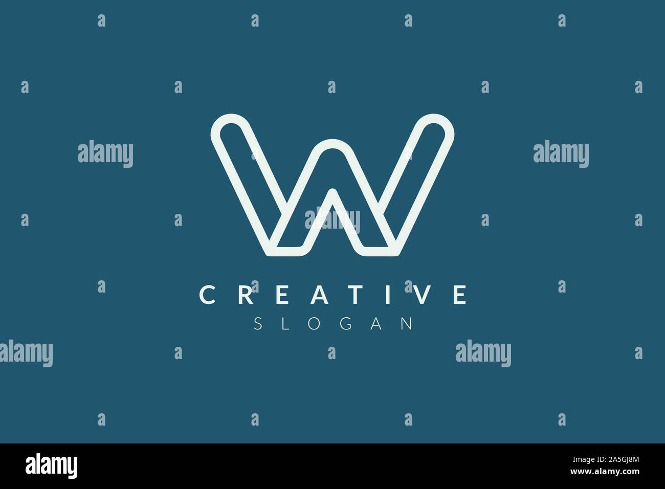 Monogram logo design for the letter W. Simple and modern vector design ...