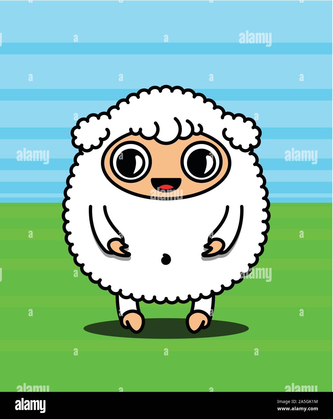 Kawaii sheep icon cute animal hi-res stock photography and images - Alamy