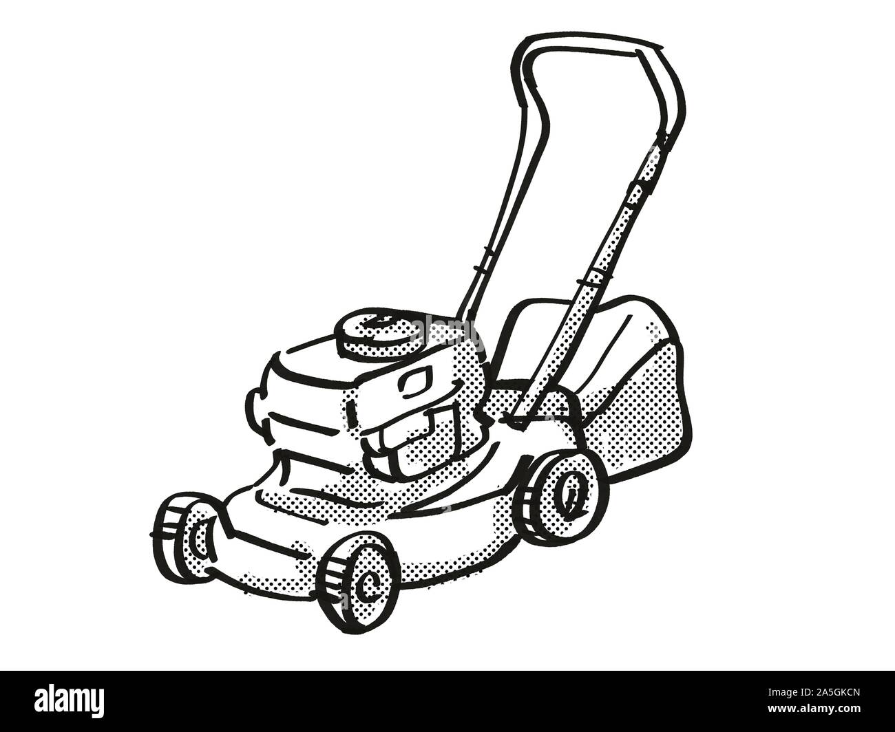 Drawing of lawnmower hi-res stock photography and images - Alamy