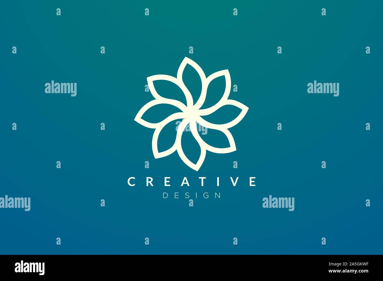 Abstract flower and leaf logo design. Simple and modern vector design ...