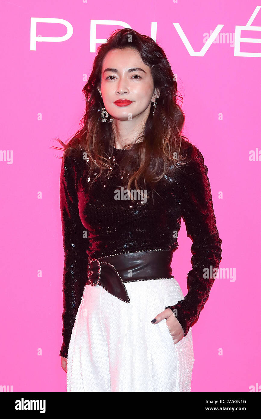 Japanese actress Kyoko Hasegawa attends Chanel Exhibition 'MADEMOISELLE PRIVE TOKYO' Opening party photocall at Tokyo, Japan on 17 Oct 2019. Credit: Motoo Naka/AFLO/Alamy Live News Stock Photo