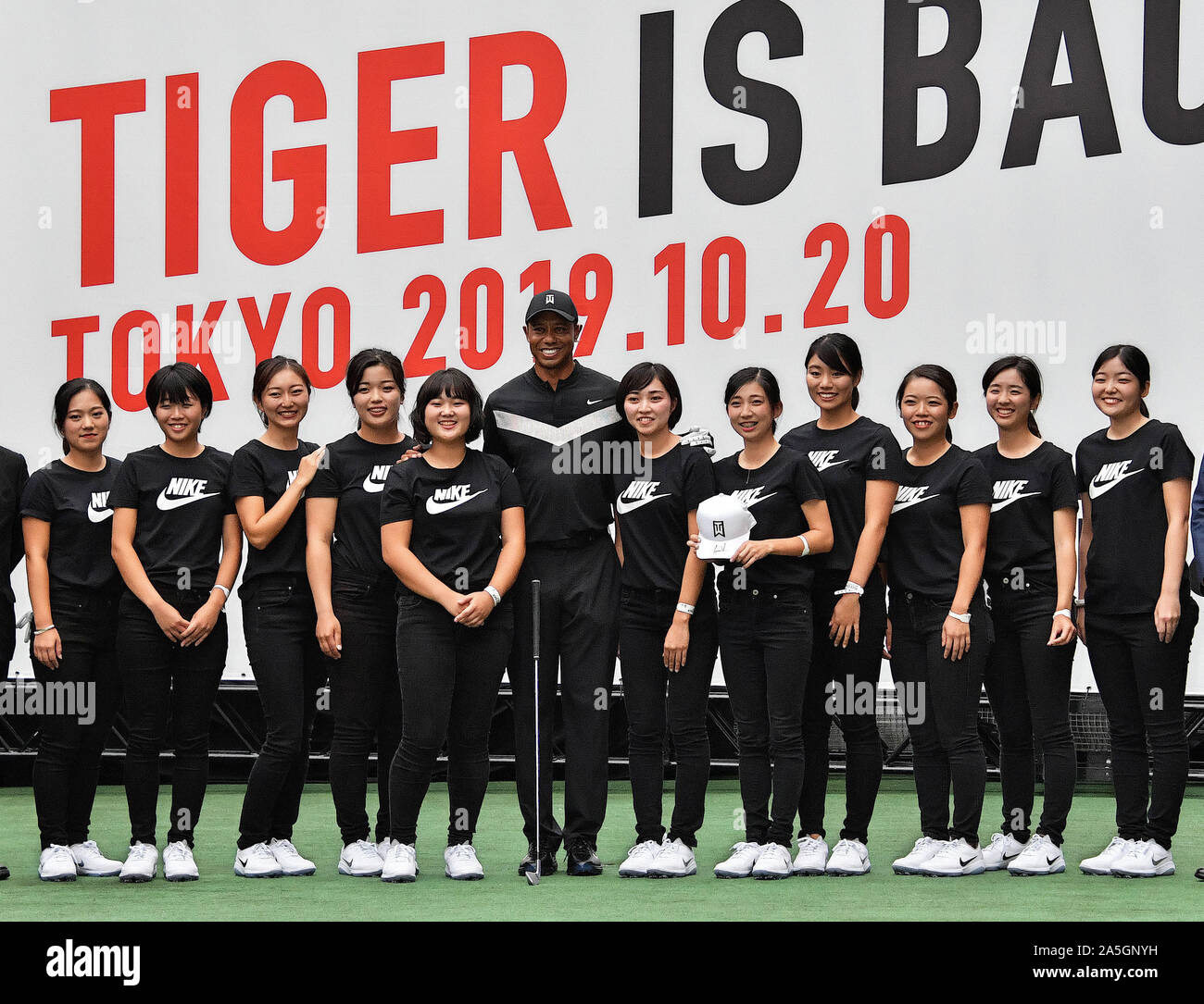 Tokyo, Japan. 20th Oct, 2019. Tiger Woods attends the 'Tiger is Back' workshop at the Meiji University in Tokyo, Japan on October 20, 2019. Credit: AFLO/Alamy Live News Stock Photo