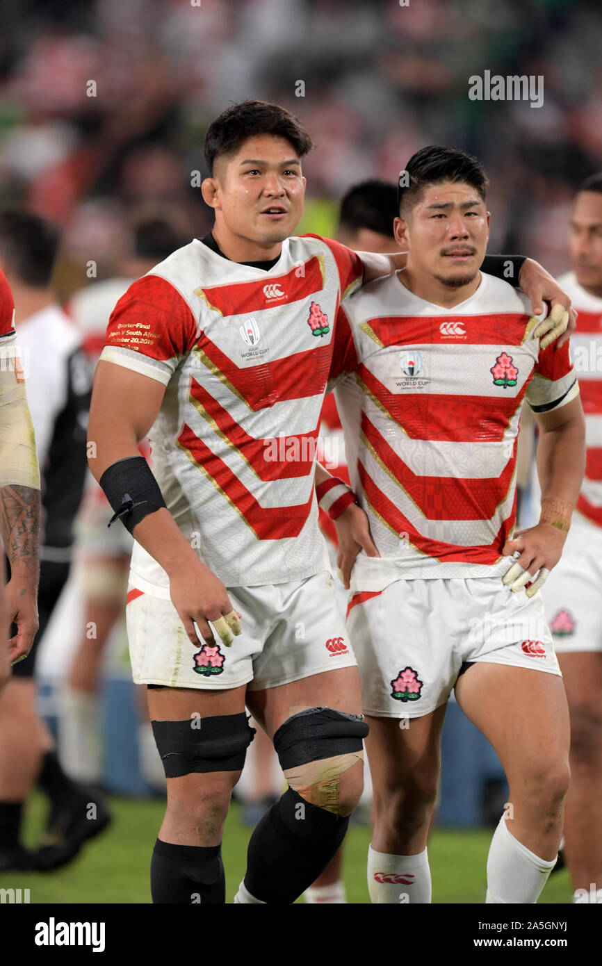 Tokyo, Japan. 201th Oct, 2019. Kazuki Himeno (L) and Rikiya Matsuda of ...