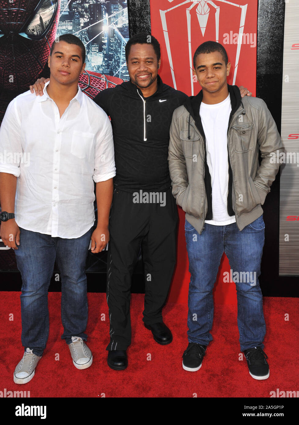 LOS ANGELES, CA. June 28, 2012: Cuba Gooding Jr & sons Mason Gooding