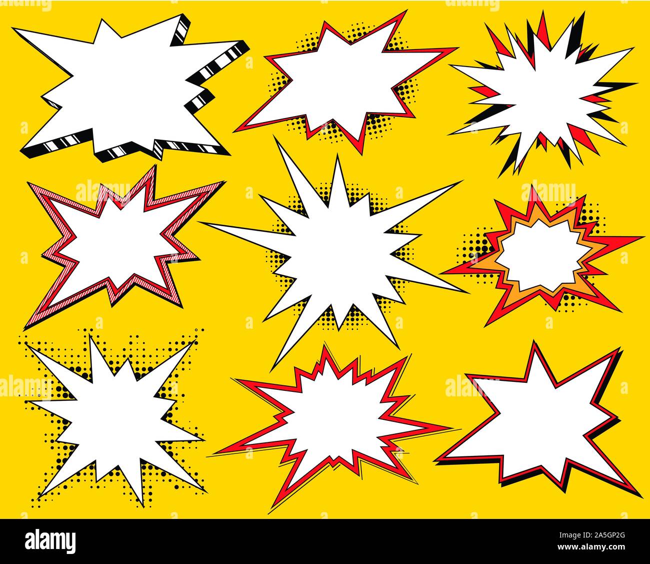 Collection of bang speech bubbles Stock Vector Image & Art Alamy