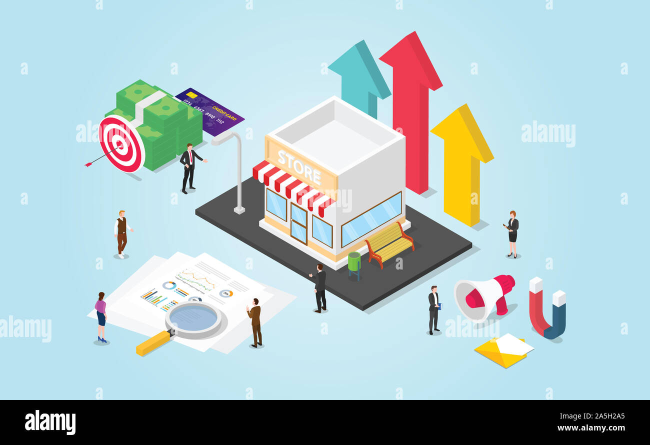 small business growth development with finance report and data money ...