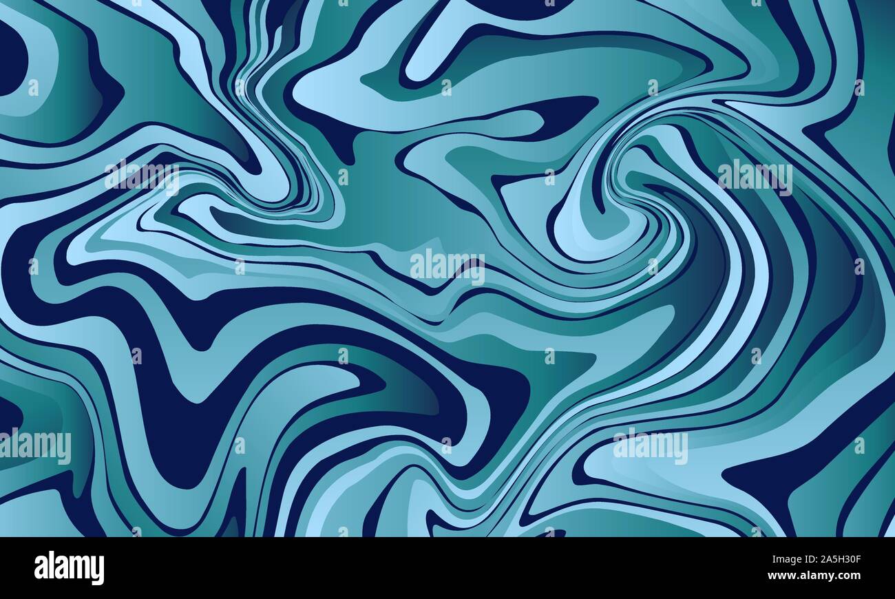 Vector abstract liquid blue background Stock Vector