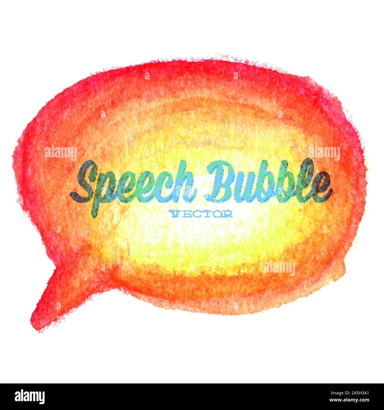 Vector watercolor drawn orange speech bubble Stock Vector Image & Art ...