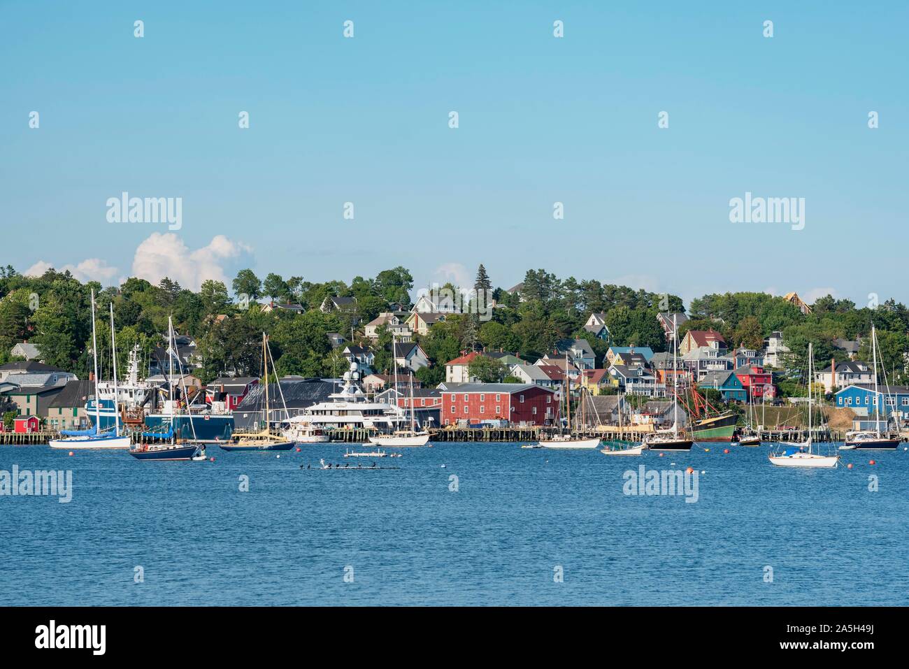 View over the bay of Lunenburg, Nova Scotia, Canada Stock Photo