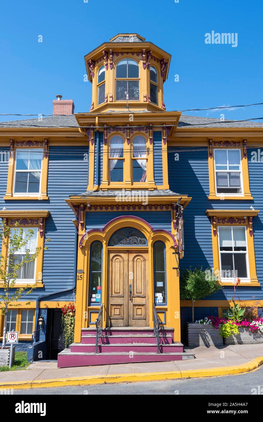 Historic wooden house in the old town of Lunenburg, Nova Scotia, Canada Stock Photo
