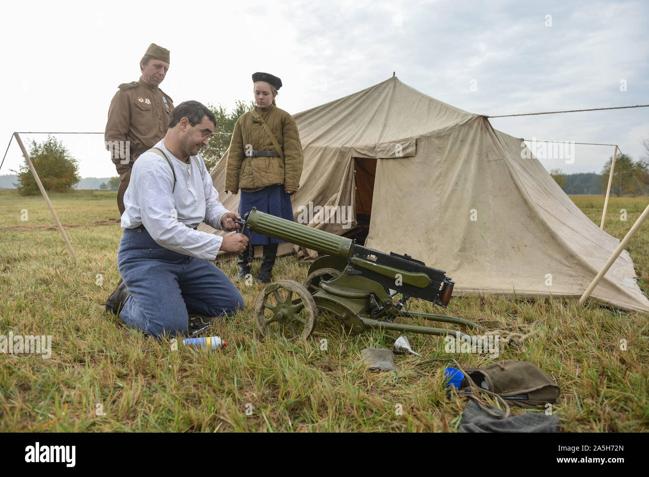 Ralsko, Czech Republic. 19th Oct, 2019. Event marking 30 years of freedom, with concerts, air shows, historical military vehicles, war films, exhibitions and discussion was held in Ralsko, Czech Republic, on October 19, 2019. Credit: Vit Cerny/CTK Photo/Alamy Live News Stock Photo