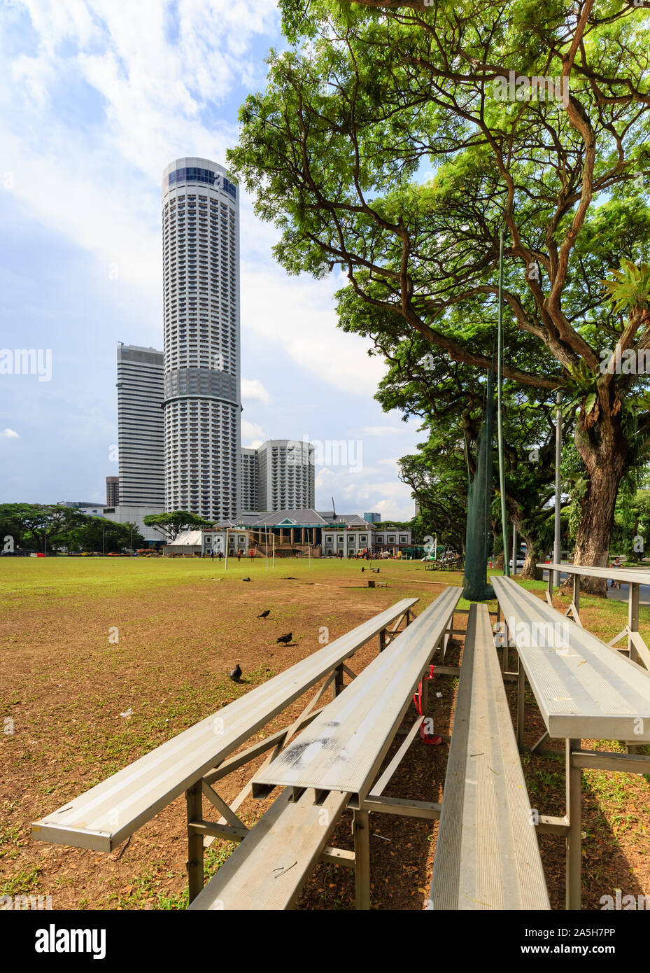 Singapore-05 MAY 2018:Singapore Padang play field lawn day view Stock Photo