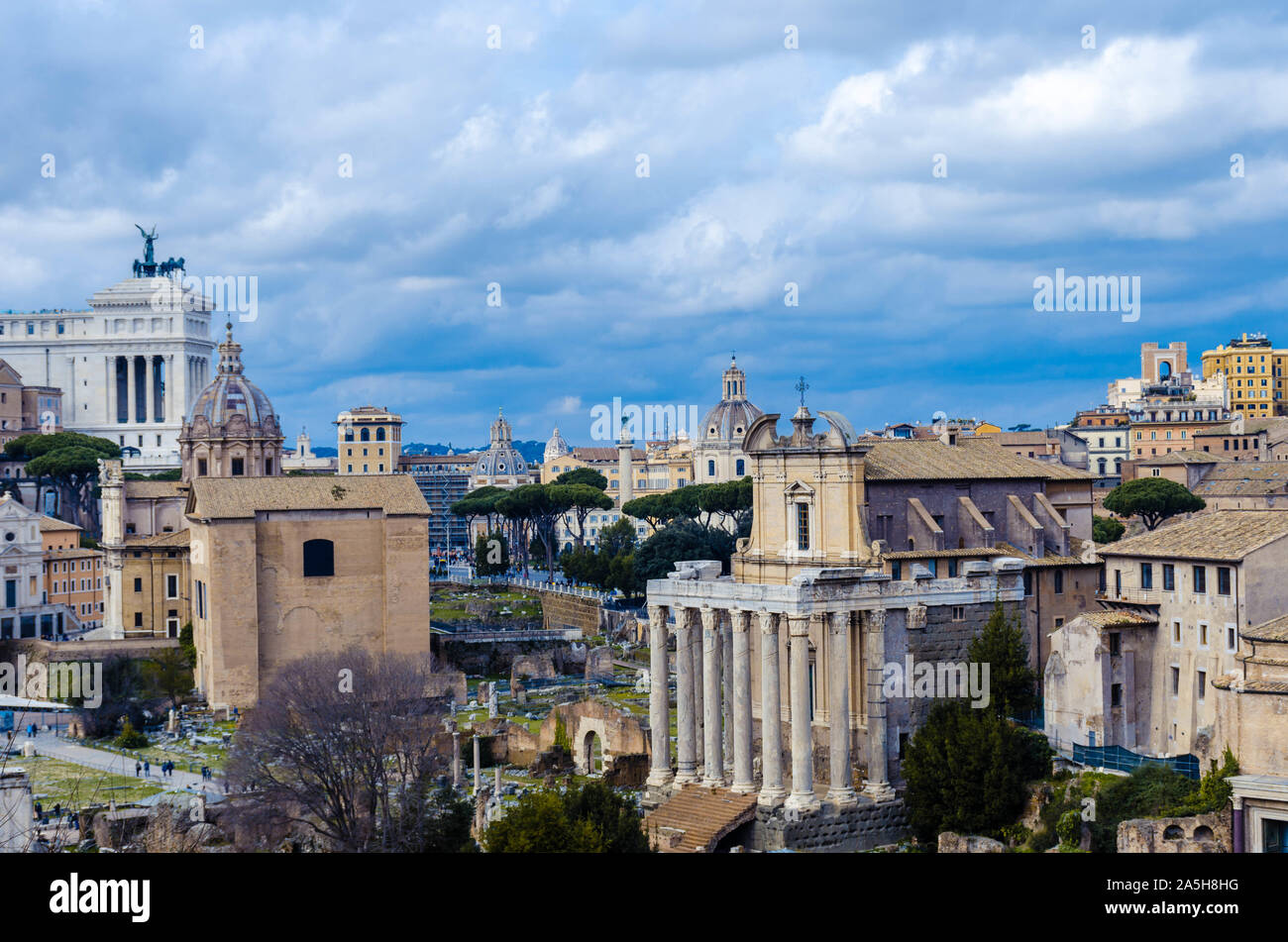 Ruins of the Roman Forum at Palatine hill in Rome Stock Photo - Alamy